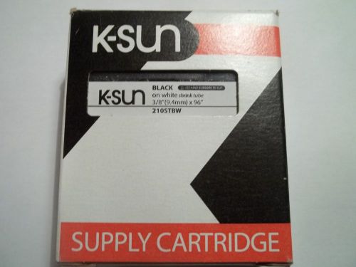 K-sun 210stbw shrink tube 3/8&#034; (9.4mm) x 96&#034; black on white shrink tubing for sale