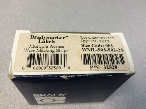 Brady wml-905-502-2s 0.5x1.25&#034; repositional vinyl cloth label id pro plus *new* for sale