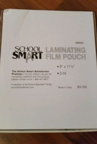 90 school smart laminating pouches sheets 9x11.5/3ml