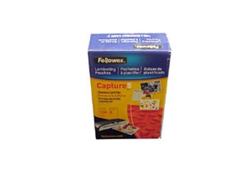 NEW FELLOWES CRC52001 GLOSSY LAMINATING POUCHES- BUSINESS CARD 5 MIL- 100 SHEETS