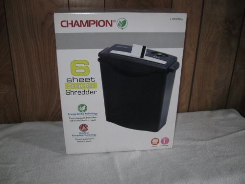 Champion  Paper Shredder - 6 sheet crosscut - new LS608e