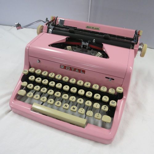 Royal quiet de luxe pink typewriter for sale