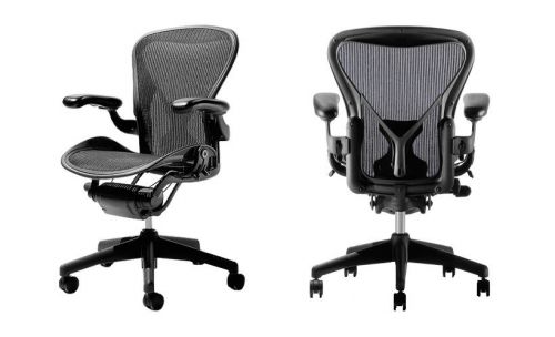 Black size c herman miller aeron chair fully adjustable model posture fit for sale