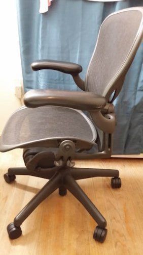 Aeron Chair by Herman Miller - Highly Adjustable Graphite Frame - with PostureFi