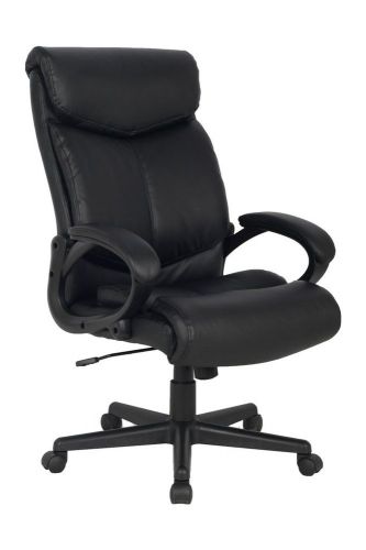 VIVA OFFICE High-back Extra Thick Padded Black Bonded Leather Executive Chair