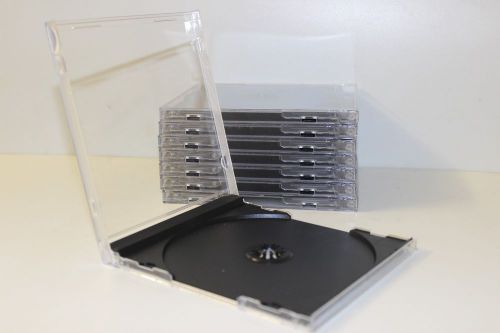 CD DVD JEWEL CASES  BLACK TRAY - REGULAR SIZE - CD DVD BOX  (5 FREE)  NEW (25)