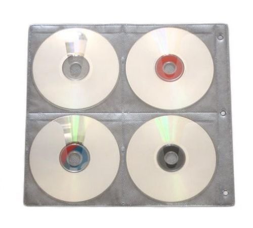 25 CD/DVD 3 Ring Binder Pages Sleeves 8 Disc Capacity Per Sheet 200 Disc Storage
