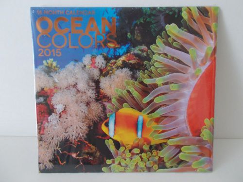 2015 16 Month &#034;Ocean Colors&#034; 11&#034;x 12&#034; Closed Wall Calendar NEW &amp; SEALED