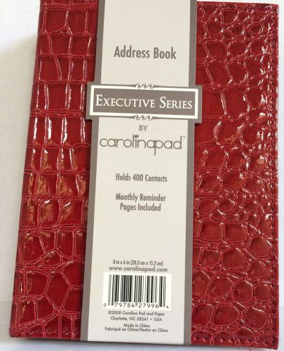 Carolina Pad Executive Series Red Croc Pattern Looseleaf Phone/Address Book 8x6&#034;