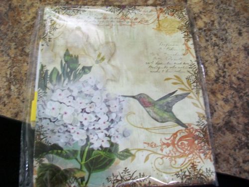 Erasable Address Book with Decorative Hummingbird Design