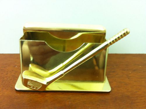 Applause Business Card Holder Golf Themed 1988