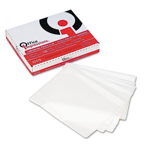Office Impressions, Laminating Pouches, 9&#034; x 11-1/2&#034;, 100 Pack