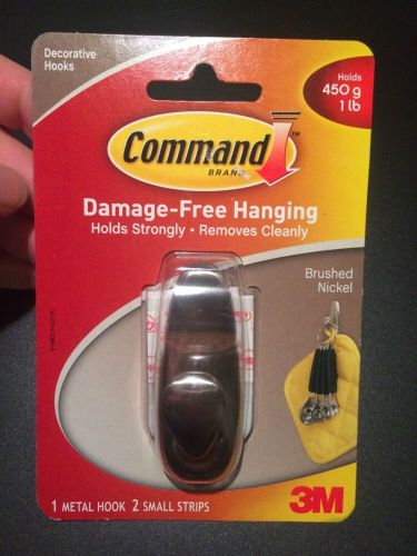 3M Command FC-11BN Small Brushed Nickel Metal Hook