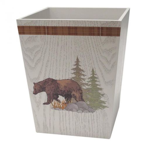 Lodge Tapestry Waste Basket Bear Rustic Allure Home Creations