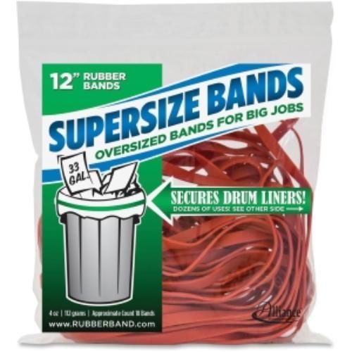 Alliance rubber supersize bands - 12&#034; red - 12&#034; length x 0.25&#034; width (all08994) for sale