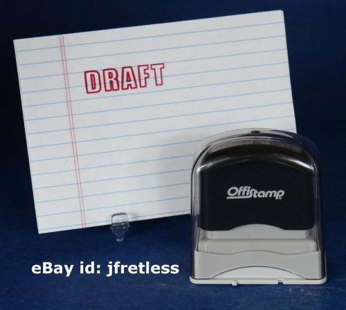 Offistamp draft red pre-inked self-inking rubber stamp free ship office for sale