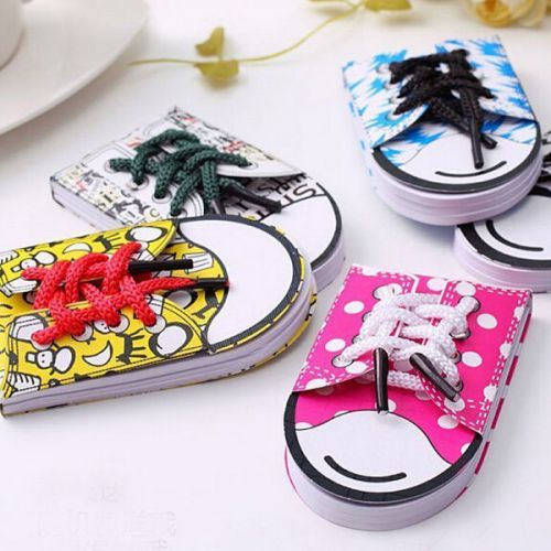 Cute korea paper stationery novelty shoe sticker marker memo flags sticky notes for sale