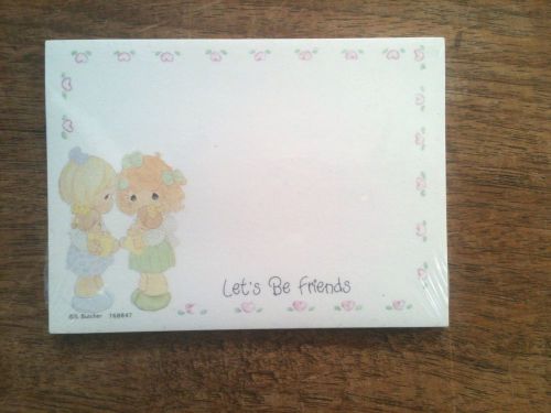 New 1991 Precious Monents Enesco Lets Be Friends Post It Notepads 40 sheets