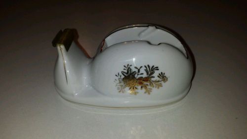 Vintage ceramic porcelain scotch tape dispenser holder-floral for sale