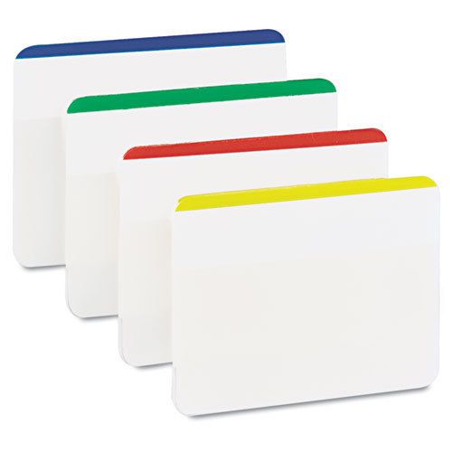 Durable file tabs, 2 x 1 1/2, striped, assorted standard colors, 24/pack for sale
