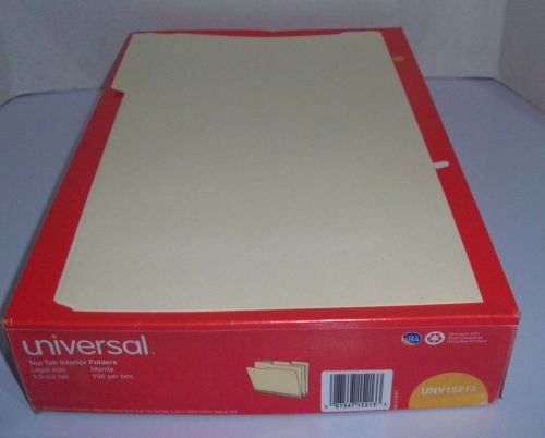 100 Universal Recycled Interior File Folders UNV15213