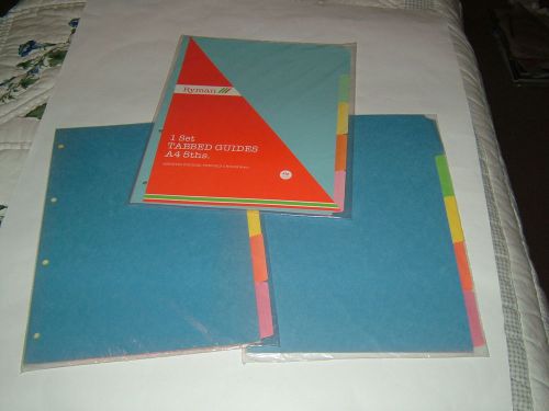 3 Packs Coloured A4 Card Dividers (5 per pack)/Business/School//Home/UNUSED