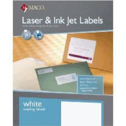 Maco Laser/Ink Jet White All-Purpose/Address Labels 0.5 x 1.75 2000 Count