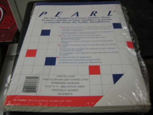 Pearl Semi-Gloss- Pressure Sensitive Paper- White 100 sheets