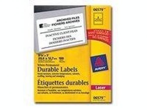 Avery Permanent Durable I.D. 6579 - Permanent adhesive labels - white - 5 i 6579