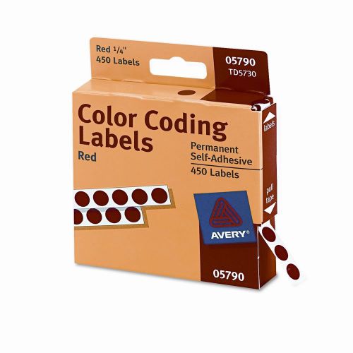 Avery Consumer Products Permanent Self-Adhesive Color-Coding Labels, 450/Pack