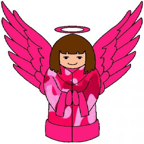 30 Custom Pink Camo Angel Personalized Address Labels