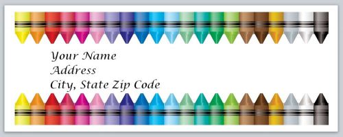30 Crayons Personalized Return Address Labels Buy 3 get 1 free (bo87)