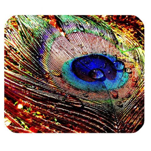 Hot The Mouse Pad Anti Slip with Backed Rubber - Peacock