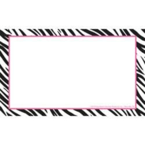 Top Notch Teacher Border Index Cards 3&#039;&#039; x 5&#039;&#039; Blank Zebra