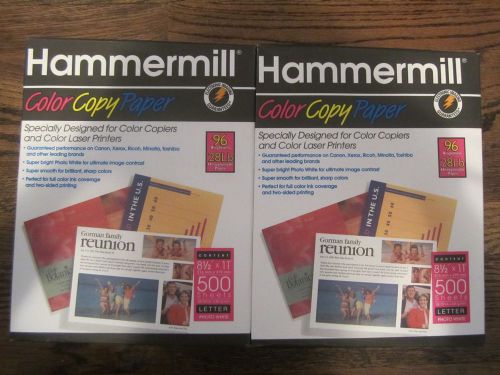 New Hammermill Color Copy Paper 96 Brightness 8.5x11 Photo White 1000 sheets
