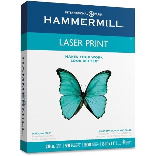 Lot of 8 hammermill laser paper - 8.5&#034;x11&#034; -28 lb -98 bright - white - 500/ream for sale