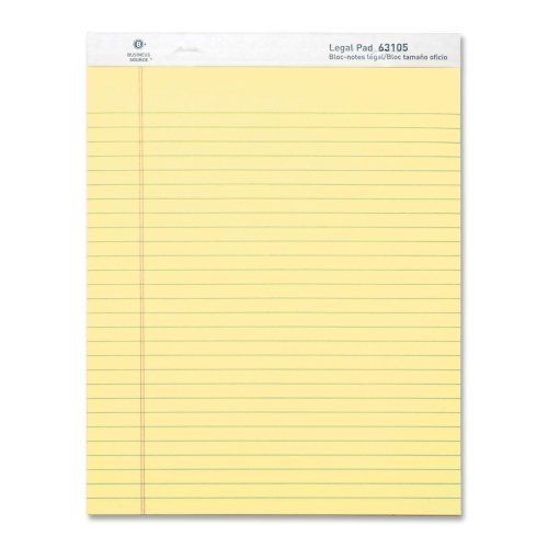 Business source legal ruled pad - 50 sheet - 16 lb - legal/wide ruled (bsn63105) for sale