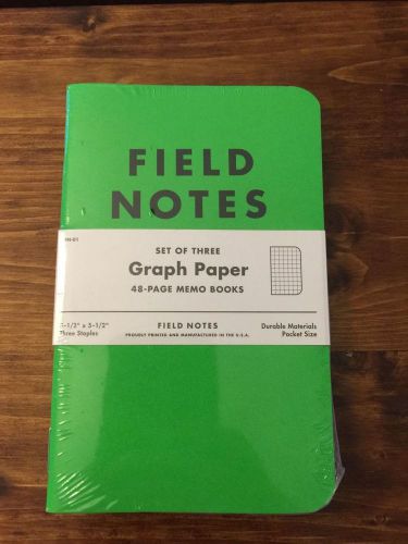 Field Notes Brand Neon Ice Pops 3 Pack Summer 2010 Rare!  Memo Notebooks