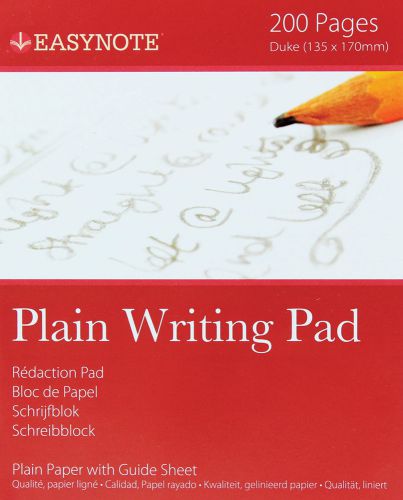 Easynote quality plain writing pad with guide sheet 200 pages 135x170mm for sale