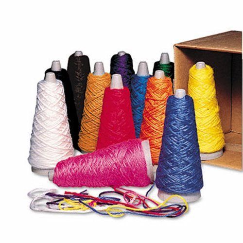 Pacon Double Weight Yarn Cones, 2 oz, Assorted Colors, 12 per Box (PAC00590)