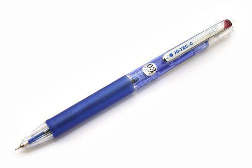 Pilot Hi-Tec-C Slim Knock Gel Ink Pen 0.3 mm Blue Ink