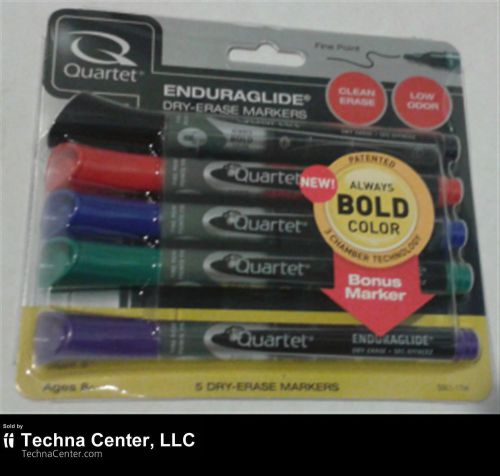 EnduraGlide Dry-Erase Markers, Assorted, 5/Pack - 5001-17M