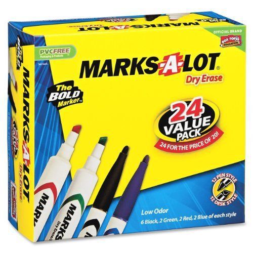 Avery marks-a-lot dry-erase combo pack marker - chisel, bullet marker (ave29870) for sale