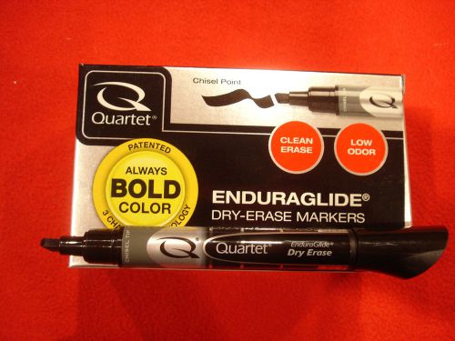 Quartet EnduraGlide Dry Erase Marker Box of 12 Black