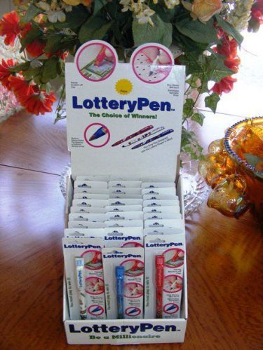 30 LOTTERY PENS with DISPLAY box  FLEA MARKETS - STREET FAIRS - STORES