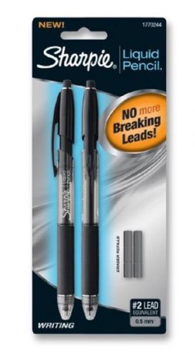 Sharpie 1770244 - 2 Liquid Mechanical Pencils 0.5 mm, 6 eraser refills brand new