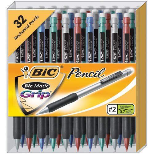 NEW Bic Matic Grip Mechanical Pencils, 32ct.