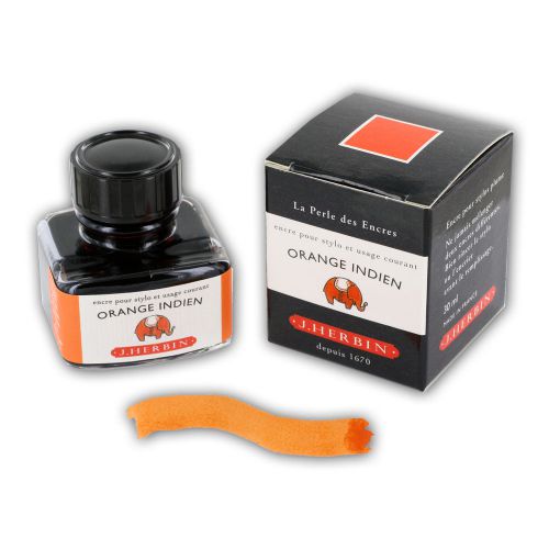 J. herbin la perle des encres fountain pen ink bottled 30 ml - orange indien for sale