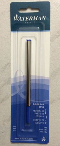 Waterman Roller Ball Pen Refill, Blue Ink, Fine Point