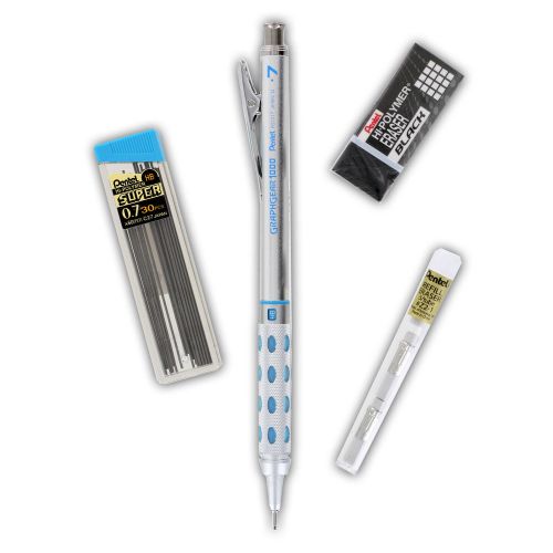 Pentel graph gear 1000 automatic drafting mechanical pencil set, 0.7mm w/refills for sale
